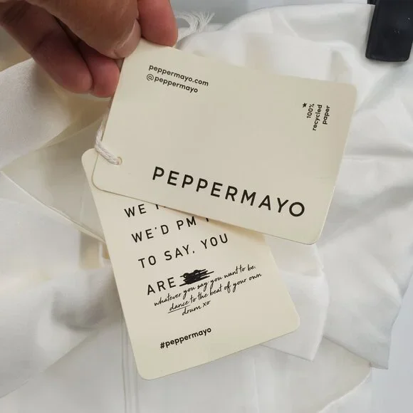 Peppermayo Girl Crush Bow Mini Dress Women Size 0 NWT Strapless Cutout - Picture 4 of 10